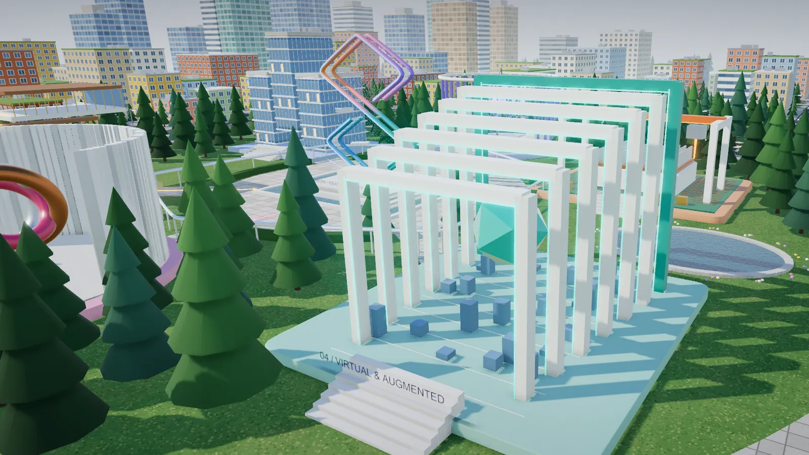 The VR & AR building in the 8xWork world